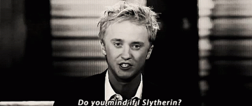 A Man In A Suit And Tie Says Do You Mind If I Slytherin . GIF