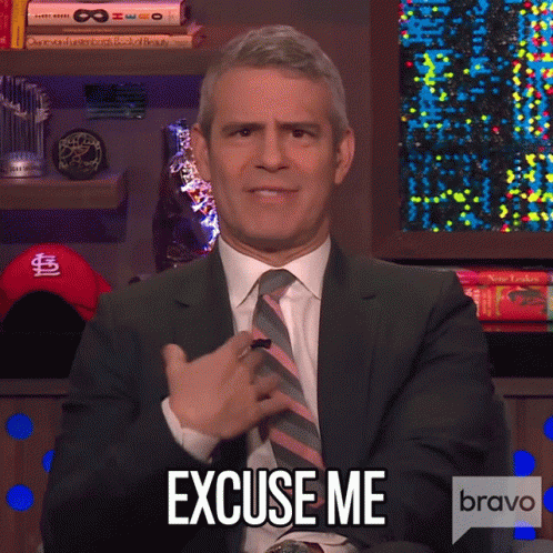Man In Suit Saying Excuse Me On Bravo GIF