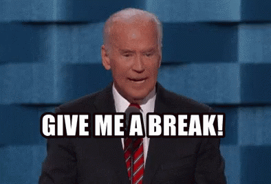 A Man In A Suit And Tie Says Give Me A Break . GIF