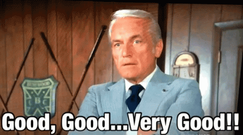 A Man In A Suit And Tie Says " Good Good Very Good " GIF