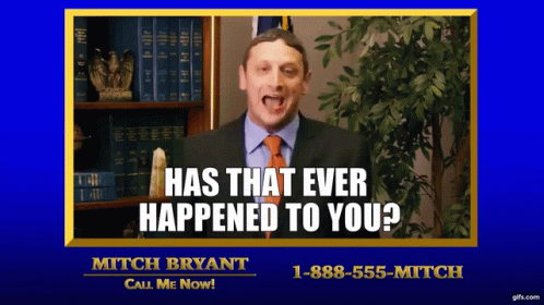 A Man In A Suit And Tie Says " Has That Ever Happened To You ? " GIF