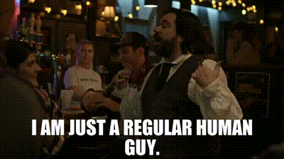 A Man In A Suit And Tie Says I Am Just A Regular Human Guy .. GIF