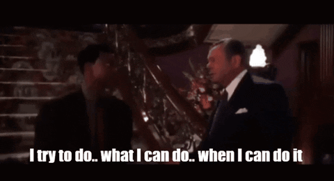 A Man In A Suit And Tie Says " I Try To Do What I Can Do ... When I Can Do It " GIF