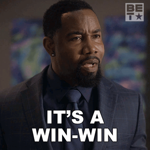 A Man In A Suit And Tie Says It 'S A Win Win GIF