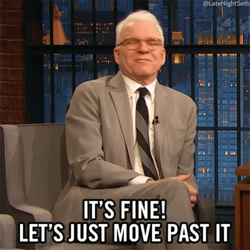 A Man In A Suit And Tie Says It 'S Fine GIF