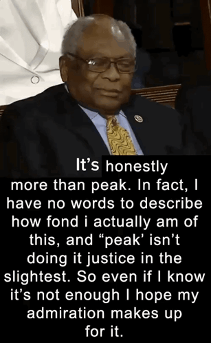 A Man In A Suit And Tie Says It 'S Honestly More Than Peak In Fact I Have No Words To Describe GIF