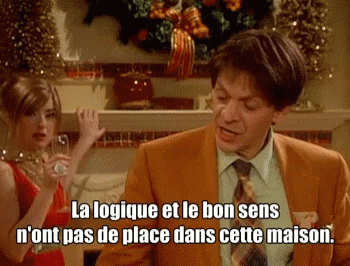 A Man In A Suit And Tie Says La Logique Et Le Bon Sens N'ont Pas De Place Dans Cette Maison .. GIF