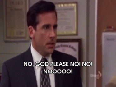 A Man In A Suit And Tie Says No God Please No No Noooo GIF