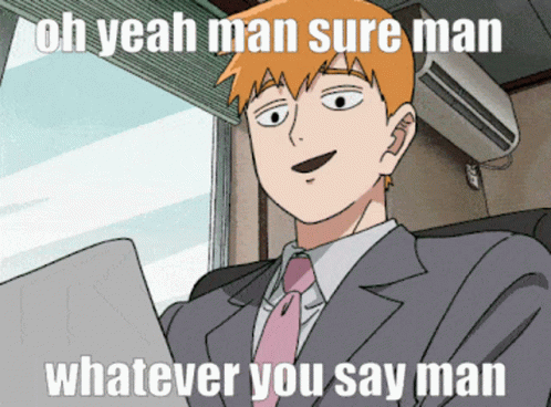A Man In A Suit And Tie Says Oh Yeah Man Sure Man GIF