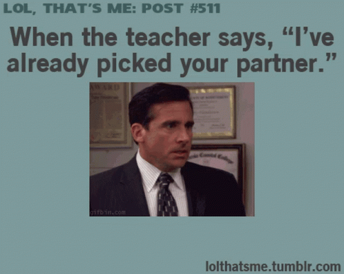 A Man In A Suit And Tie Says Please In Front Of A Picture Of Michael Scott GIF
