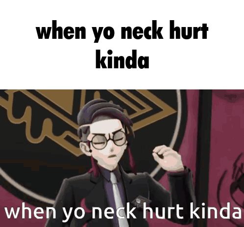 A Man In A Suit And Tie Says When Yo Neck Hurt Kinda GIF