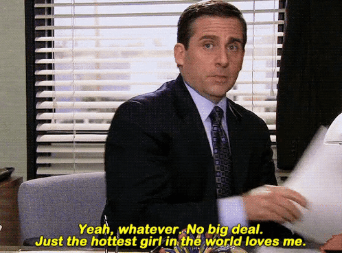 A Man In A Suit And Tie Says Yeah Whatever No Big Deal GIF