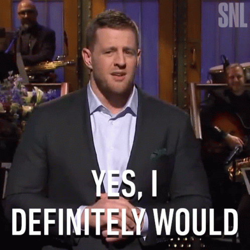 A Man In A Suit And Tie Says Yes I Definitely Would GIF