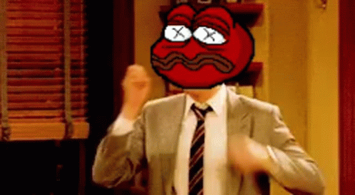 A Man In A Suit And Tie With A Pixelated Face On His Face GIF