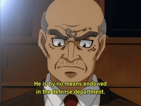 A Man In A Suit And Tie With The Words He Is By No Means Endowed In The Defense Department GIF