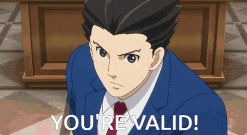 A Man In A Suit And Tie With The Words You 'Re Valid Below Him GIF