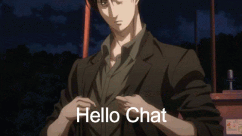 Man In Suit Adjusting Jacket Hello Chat GIF