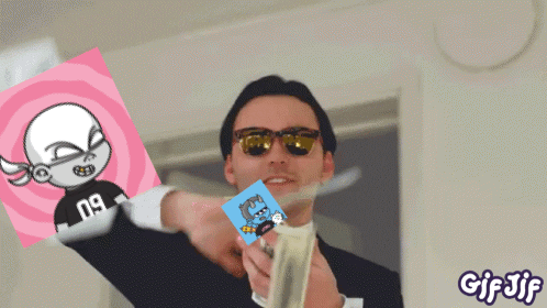 A Man In A Suit Is Holding A Card With The Number 09 GIF