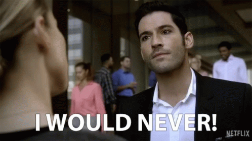 A Man In A Suit Is Saying I Would Never GIF