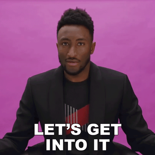 A Man In A Suit Is Saying " Let 'S Get Into It " GIF