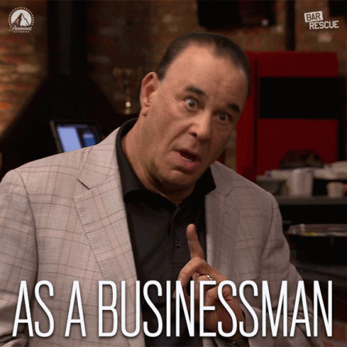 Man In Suit Says As A Businessman GIF