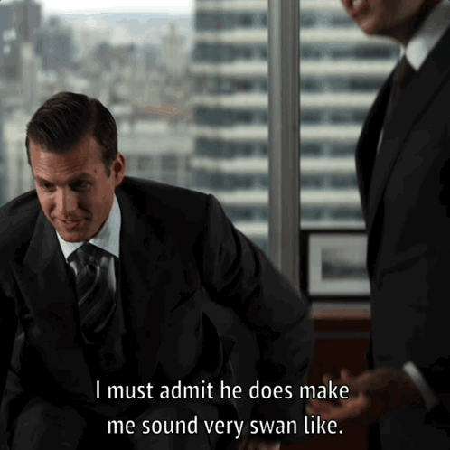 Man In Suit Saying He Sounds Swank GIF