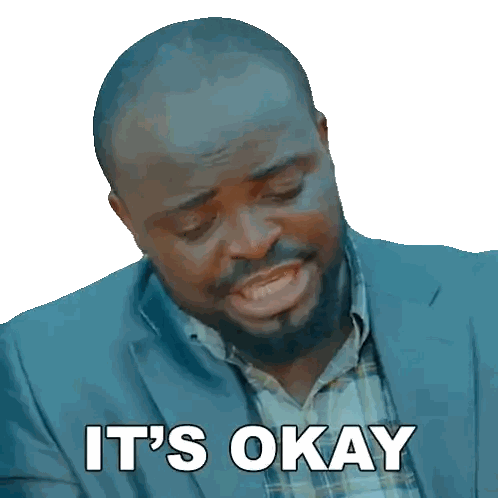 a man in a suit says it 's okay on a white background