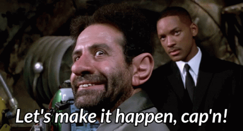 A Man In A Suit Says Let 'S Make It Happen Cap 'N ' GIF