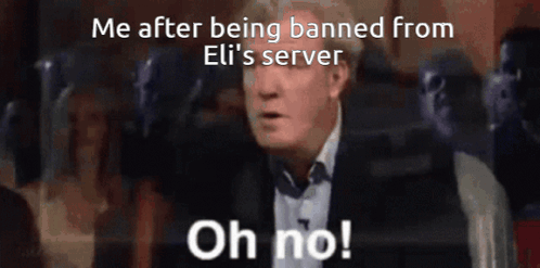 A Man In A Suit Says " Oh No " In Front Of A Crowd Of People GIF