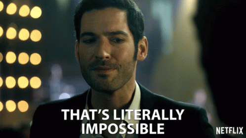 A Man In A Suit Says That 'S Literally Impossible On A Netflix Ad GIF