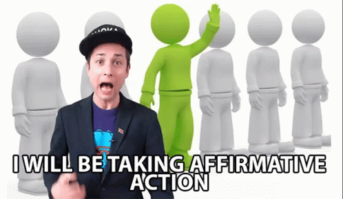 Man In Suit Saying I Will Be Taking Affirmative Action GIF