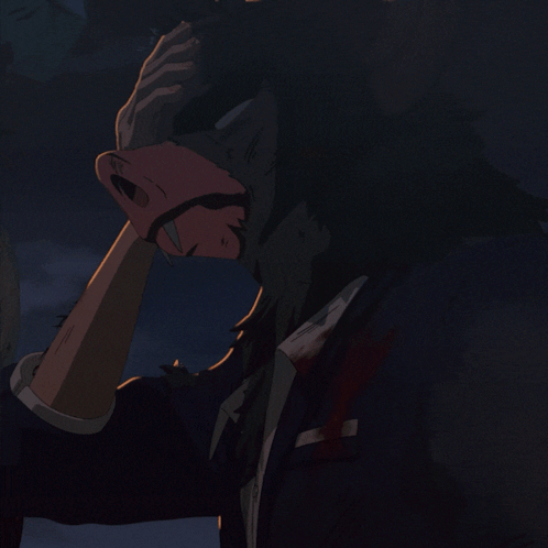 A Man In A Suit Stands In The Rain With His Hand On His Face GIF
