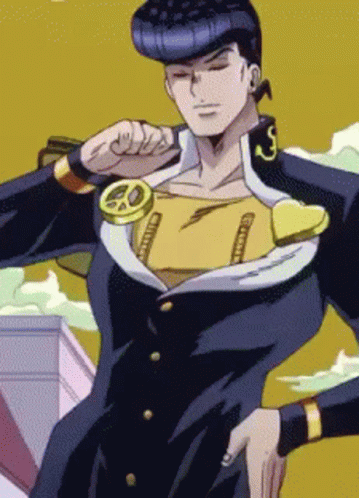 A Man In A Suit With A Skull Belt Around His Neck GIF