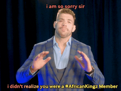 A Man In A Suit With The Words I Am So Sorry Sir GIF