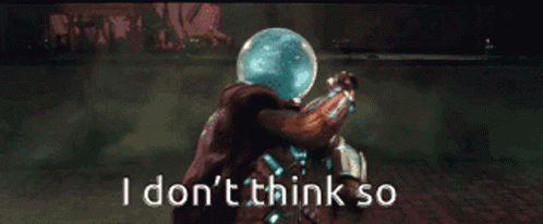 A Man In A Superhero Costume Is Surrounded By Green Smoke And Says I Don 'T Think So GIF