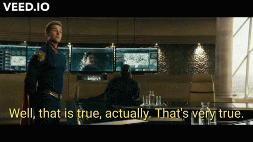 A Man In A Superhero Costume Says Well That Is True Actually That 'S Very True .. GIF