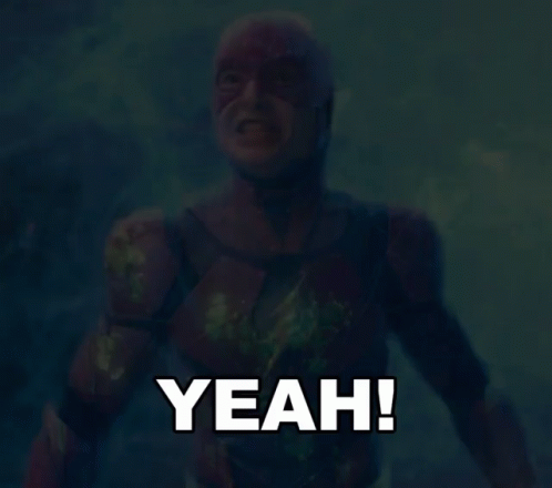 A Man In A Superhero Costume Says " Yeah " GIF