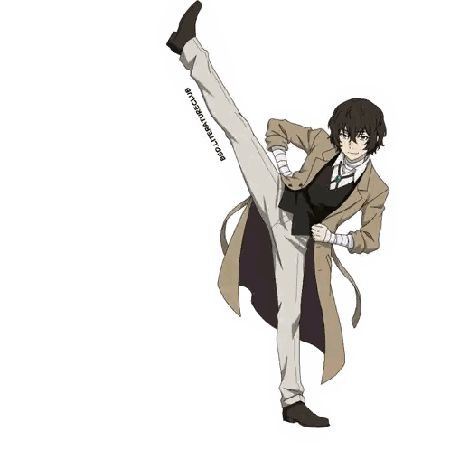 a man in a trench coat is kicking his leg in the air with the words #sdlitesatureclub below him