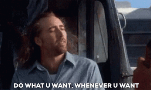 A Man In A Truck Says Do What U Want Whenever U Want . GIF