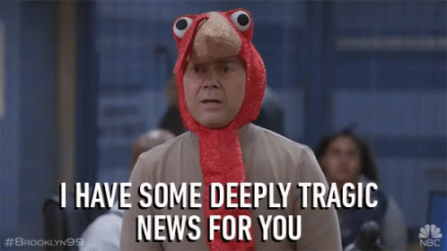 Turkey Costume Man Saying Deeply Tragic News GIF
