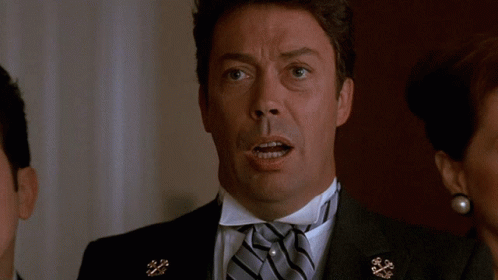 A Man In A Tuxedo Is Saying I 'M Terribly Sorry Sir But GIF
