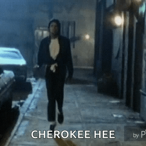 Tuxedo Man Walking Nighttime With Cherokee Hee GIF