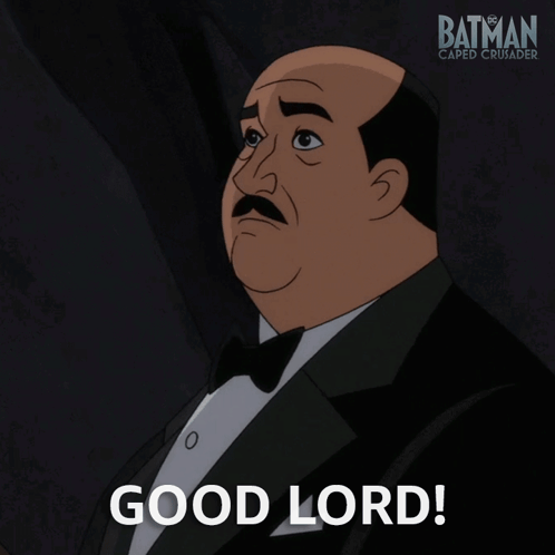 A Man In A Tuxedo Says Good Lord GIF