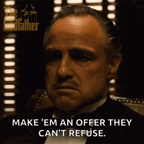 A Man In A Tuxedo Says Make Em An Offer They Can T Refuse GIF