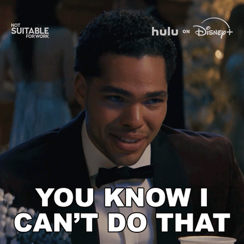 A Man In A Tuxedo Says You Know I Can T Do That GIF