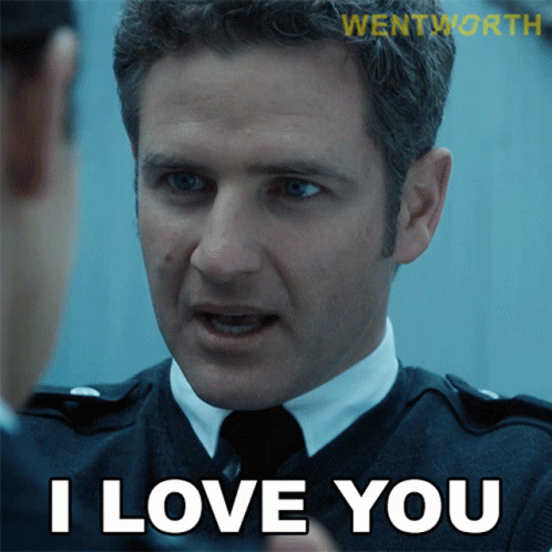 A Man In A Uniform Says I Love You GIF