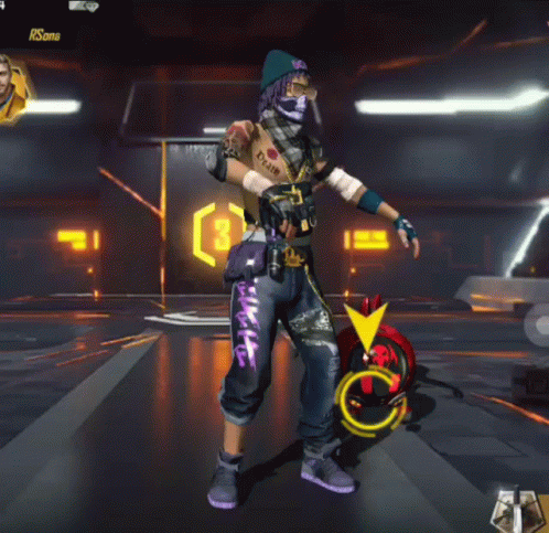 A Man In A Video Game Is Standing In Front Of A Sign That Says Luck R GIF