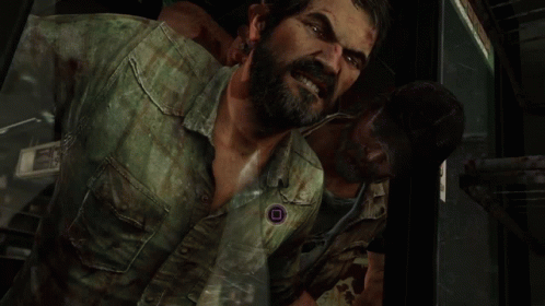 A Man In A Video Game Is Standing In Front Of A Sign That Says " No Tobacco " GIF
