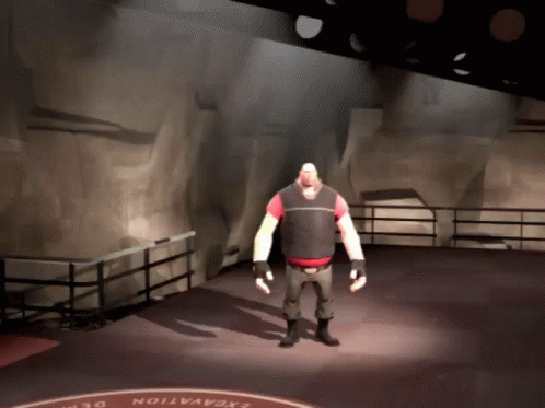 A Man In A Video Game Is Standing In Front Of An Excavation Sign GIF