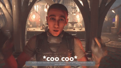 A Man In A Video Game Says " Coo Coo " At The Bottom GIF